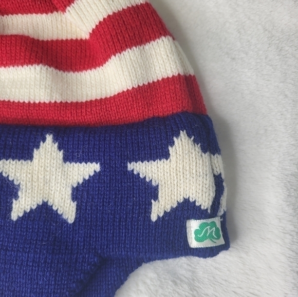 Stars and Stripes Wool Moriarty Winter Hat. - Picture 2 of 7